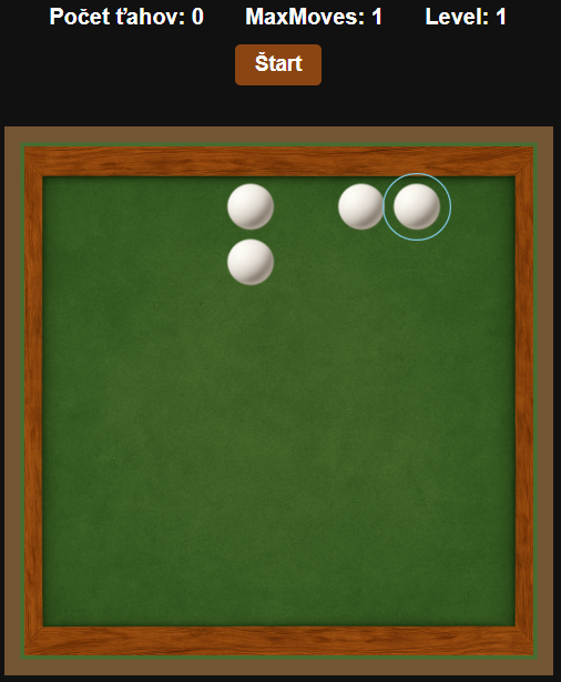 Selected ball to move — one color