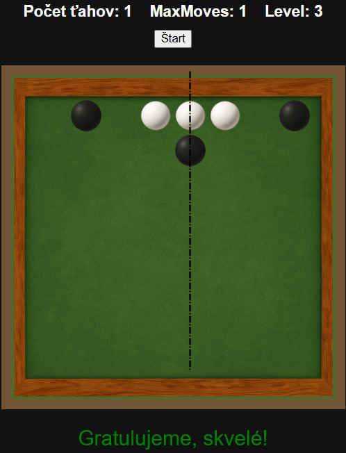 Symmetry after a move — two colors