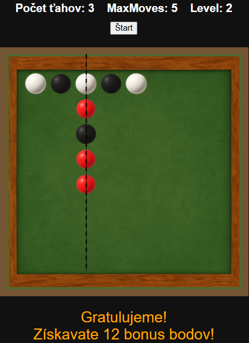 Third move — symmetry achieved — three colors